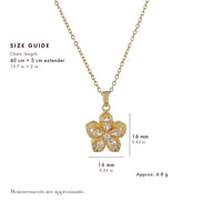 Pendant measurements: 16 × 16 mm on a 40 cm chain with 5 cm extender