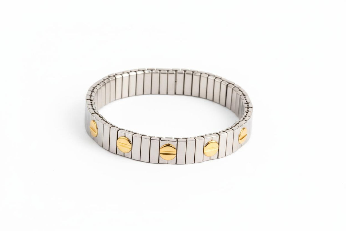 Adjustable Two-Tone Bracelet