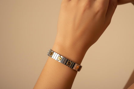 Adjustable Two-Tone Bracelet